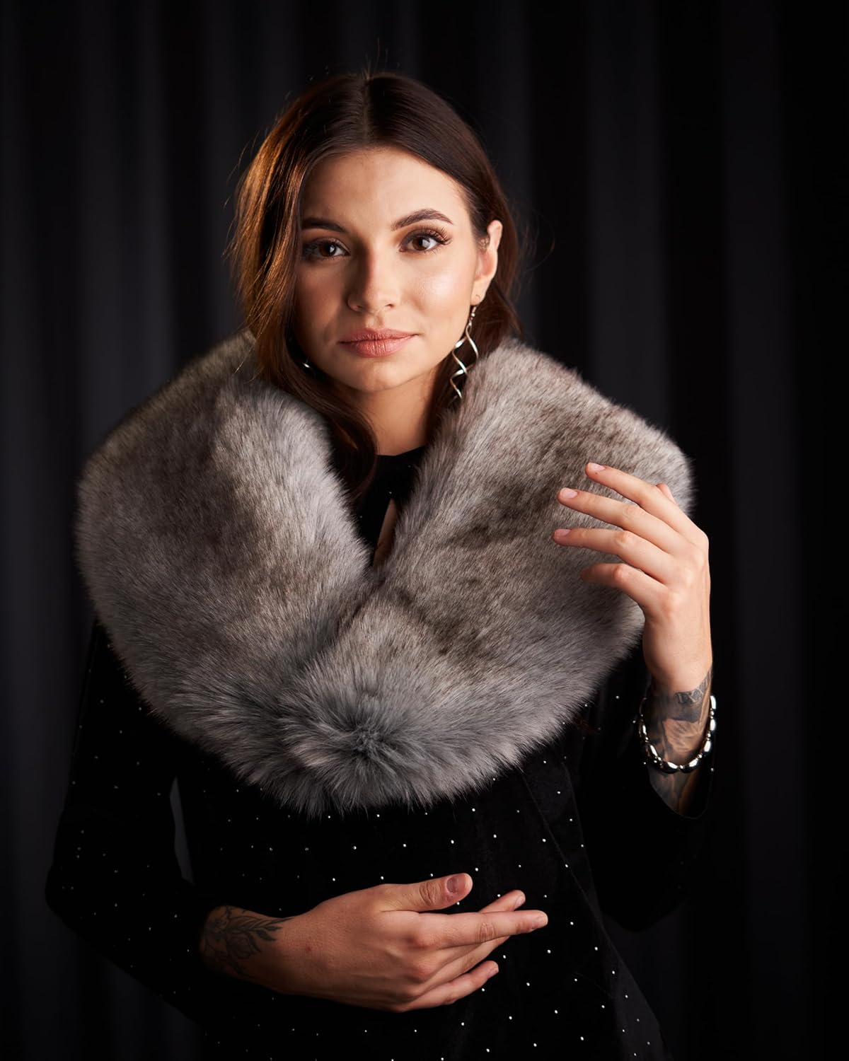 Sciarpa Donna Sciarpa Collo Pelliccia Sciarpa Da Donna In