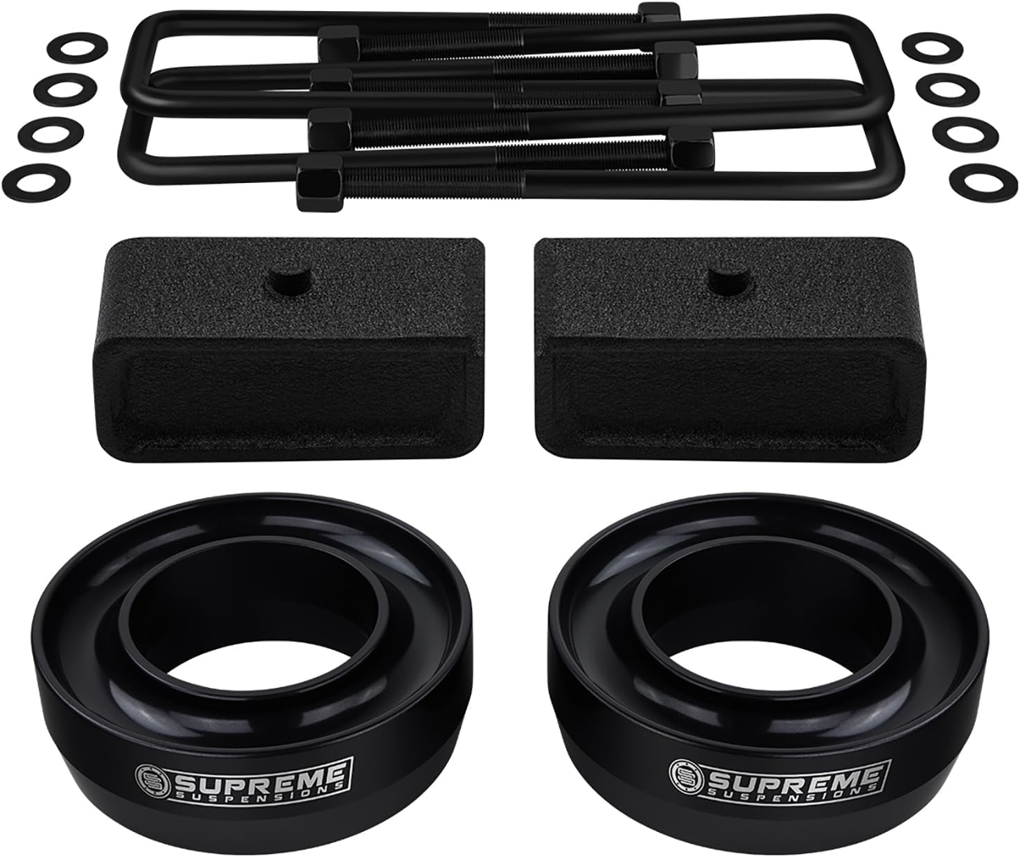 Supreme Suspensions - 2.5" Front + 2" Rear Lift Kit for 1994-2001 Dodge Ram 1500/2500 / 3500 2WD - Billet Aluminum and Steel Full Suspension Lift Kit