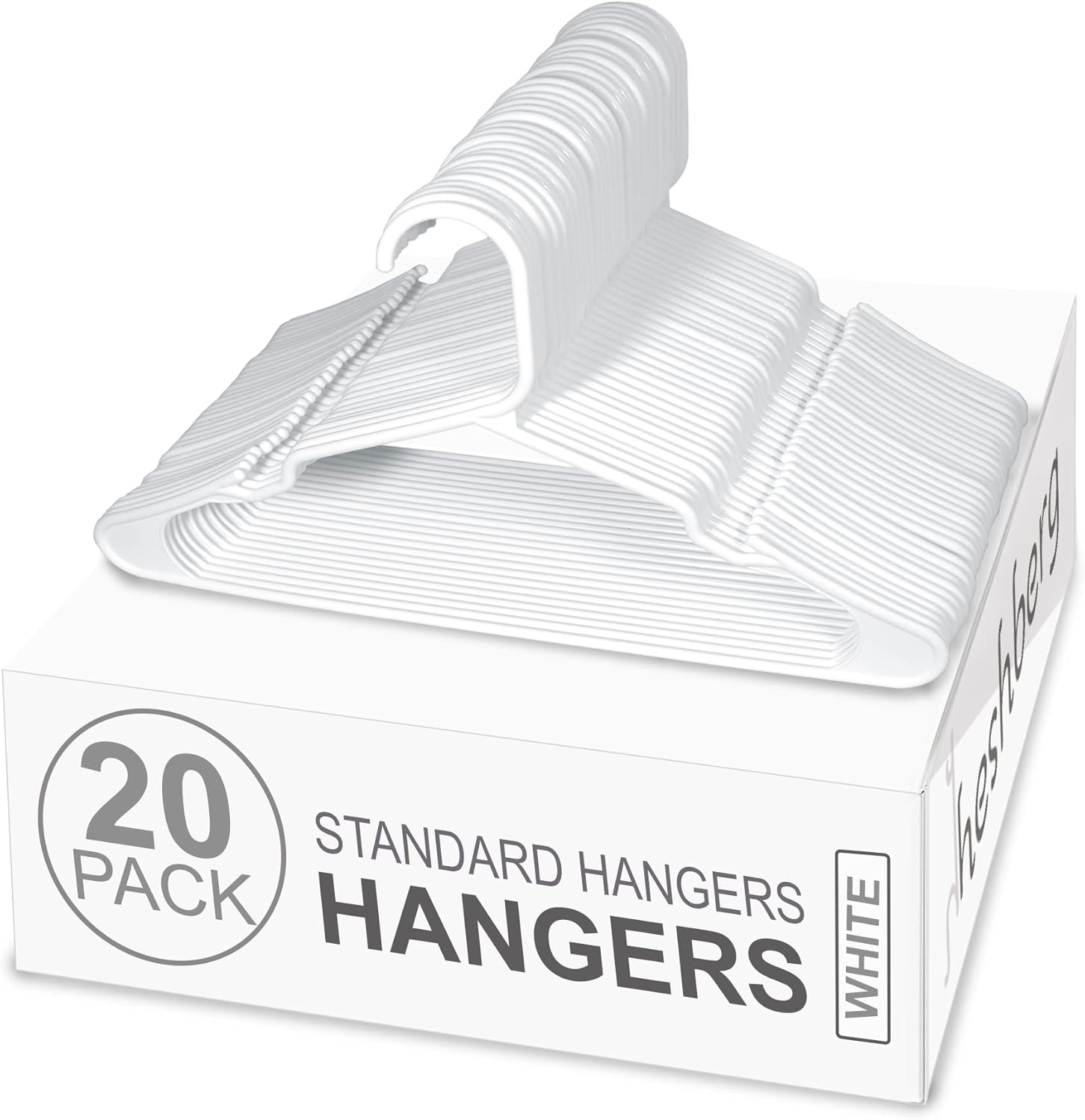 Heshberg Plastic Notched Hangers Space Saving Tubular