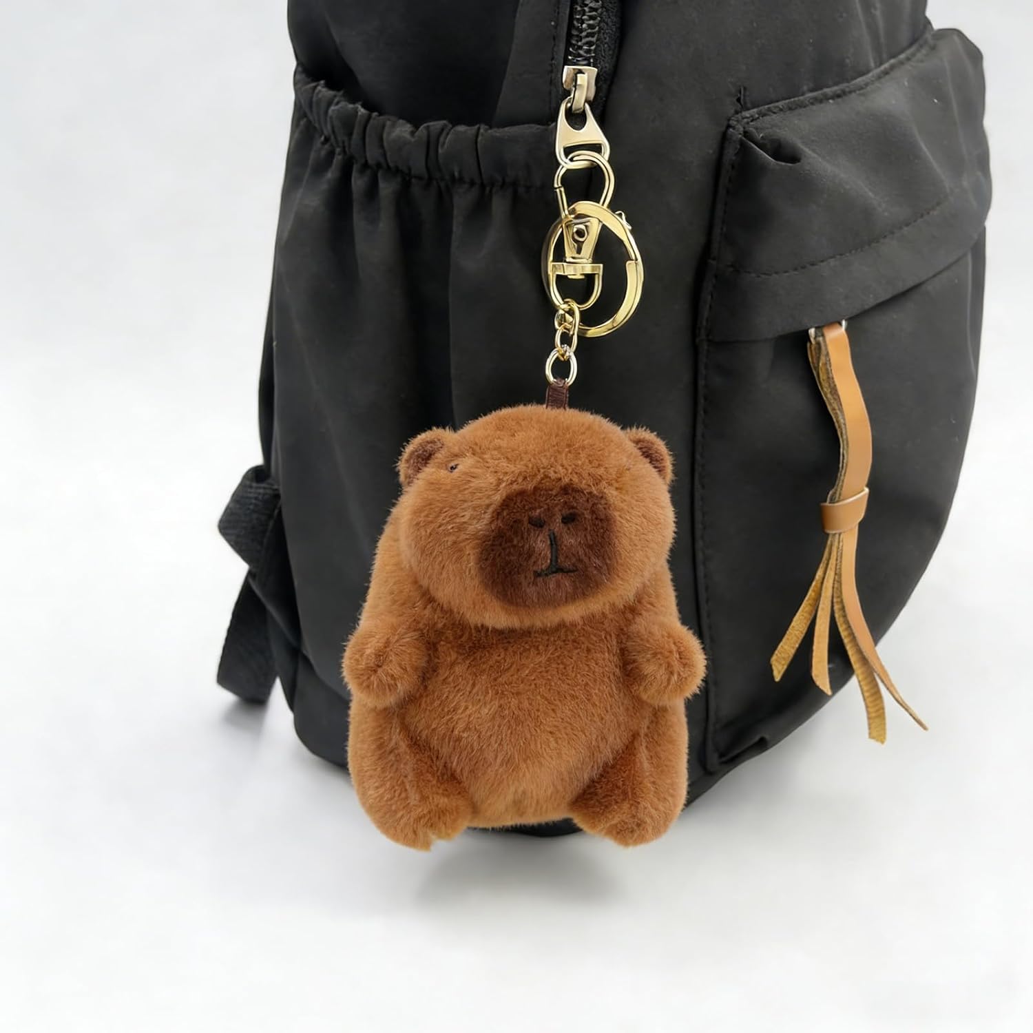 Cute Capybara Plush Keychain Bag Charms for Backpacks - Charm Accessories Decoration for Handbags - Image 4