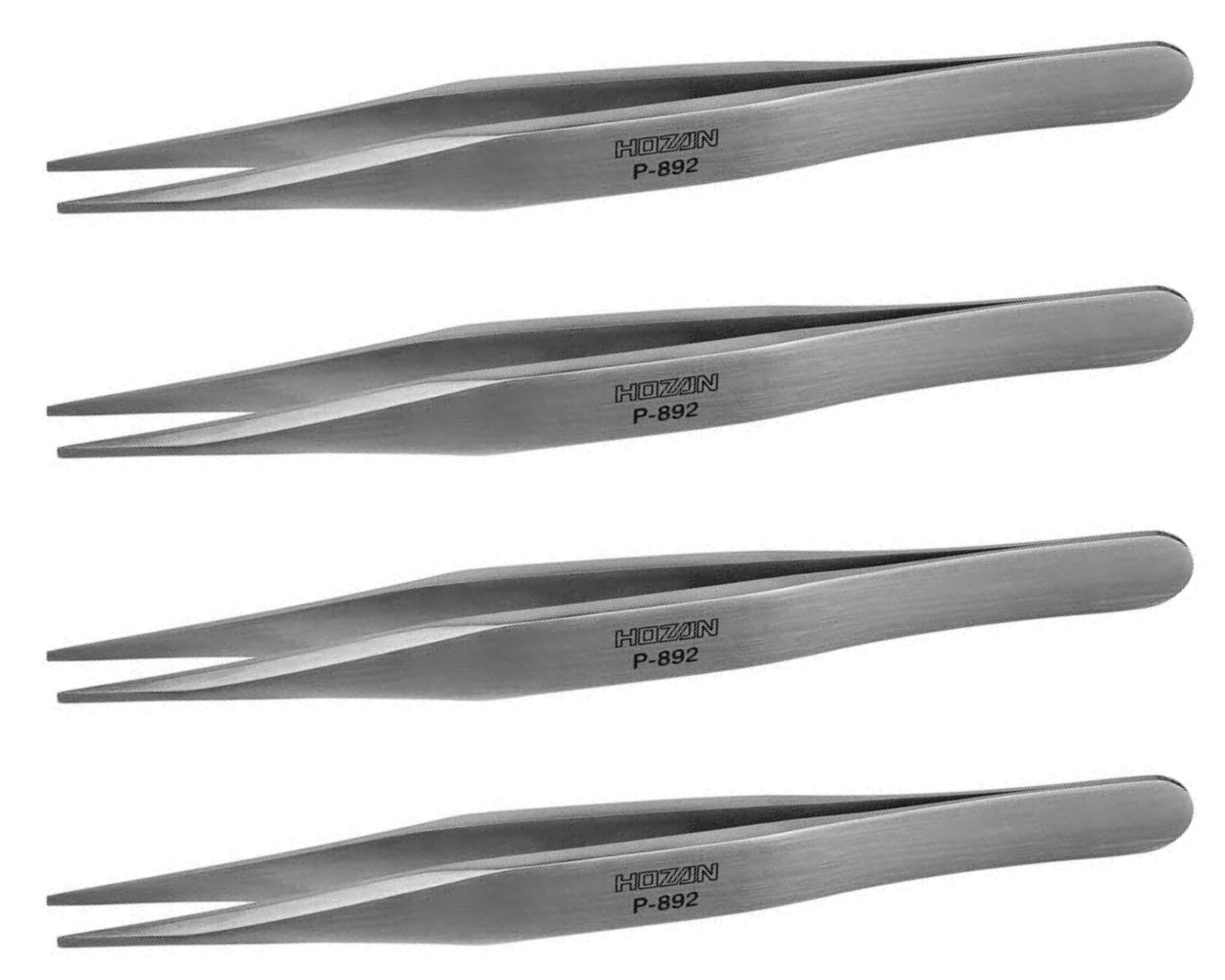 Precision Diamond Tweezer, Anti-Static Stainless Steel Tweezer Non-Magnetic Tweezer for Diamond, Electronics, Jewelry, Craft, Laboratory Work, Eyebrow & Ingrown Hair Removal Chimti Pack of 4-image-31