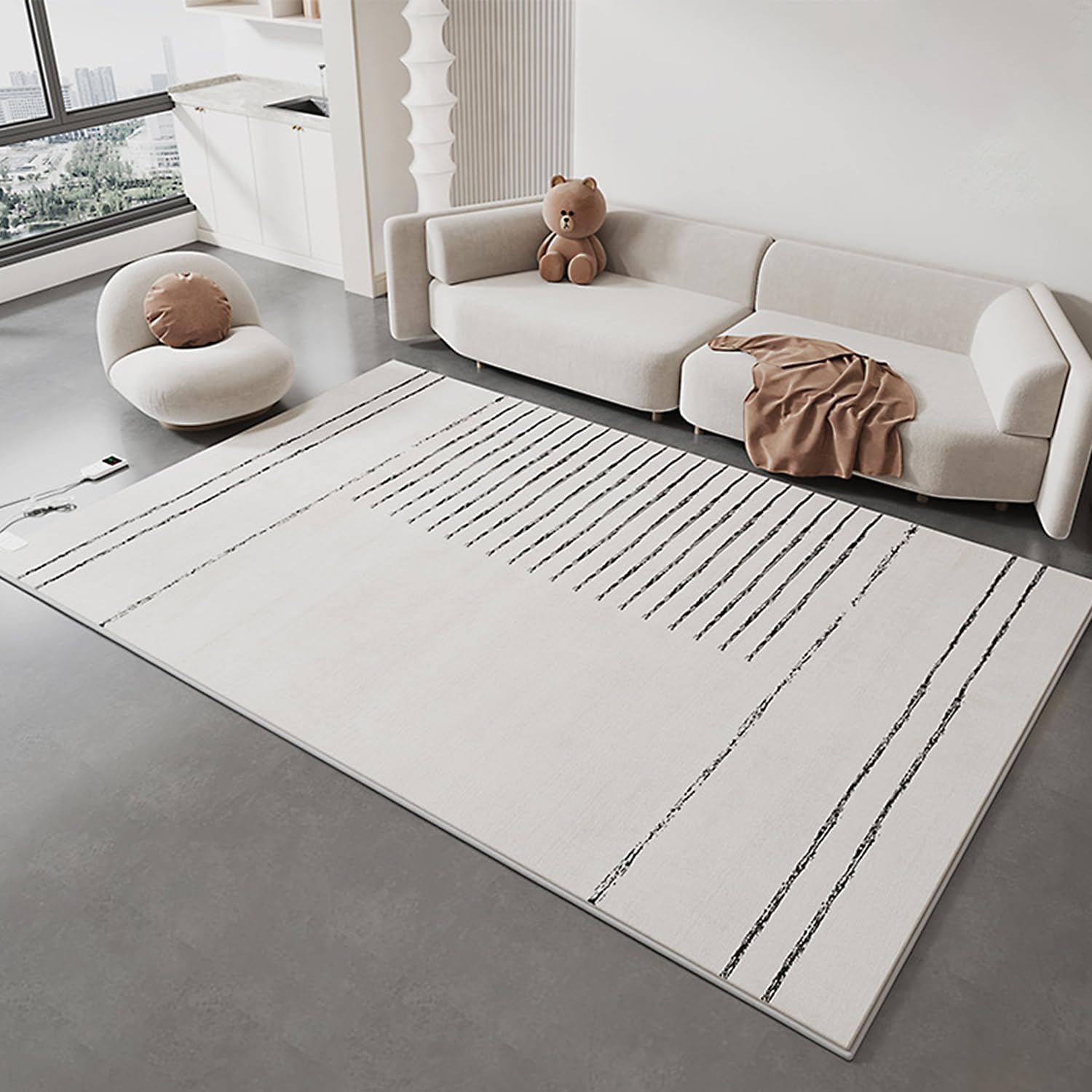 Warming Floor Mats, Insulated Rugs for Cold Floors, Temperature Adjustable Smart Space Heater, for Office, Dining Room, Living Room, Bedroom, Yoga Room, Small Cabin,80 * 160cm/31 * 63in