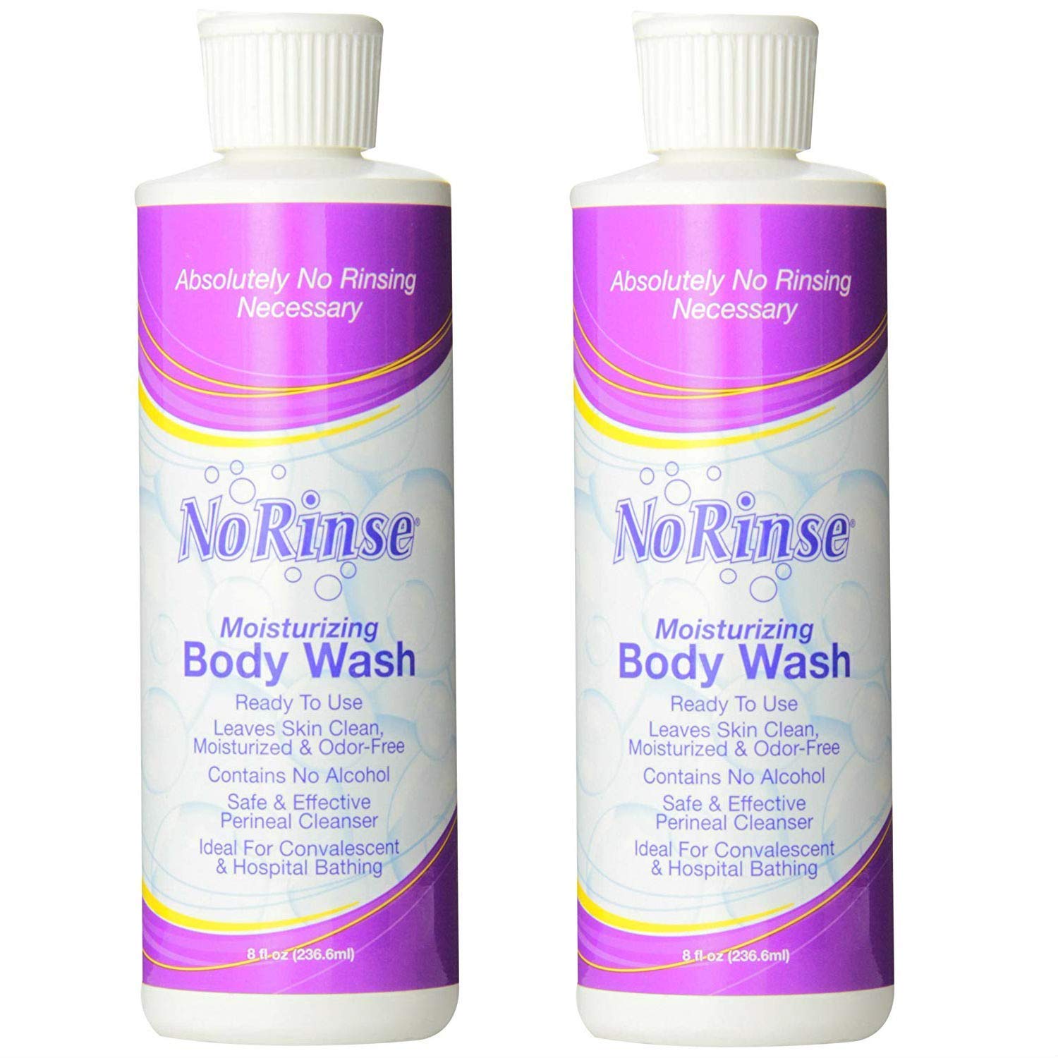 NoRinse Body Wash, 8 fl oz Leaves Skin Clean