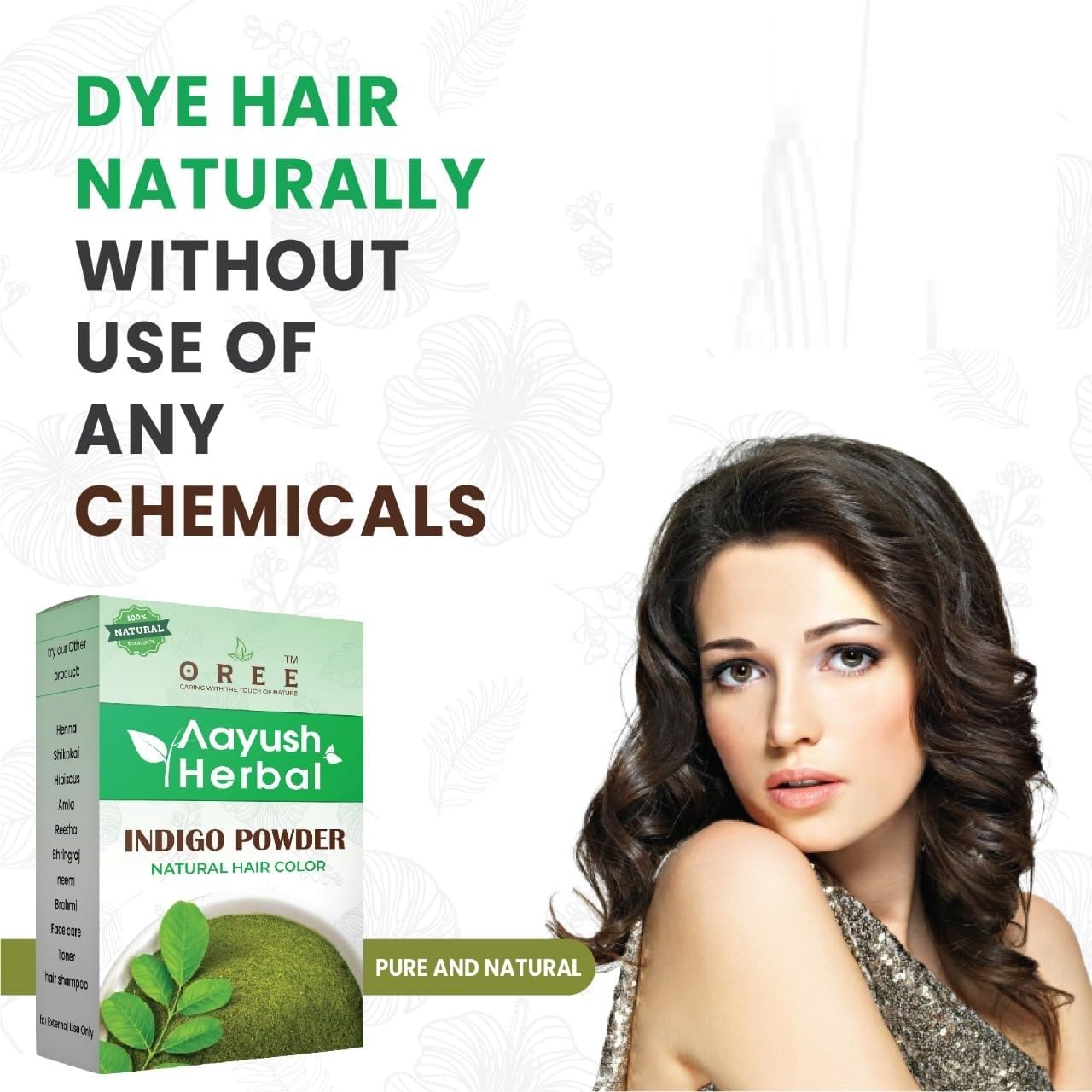 DD Indigo leaves Powder for hair 200g | Natural Hair Colour | Long Lasting Lustrous Black Colour | Suited for All Hair