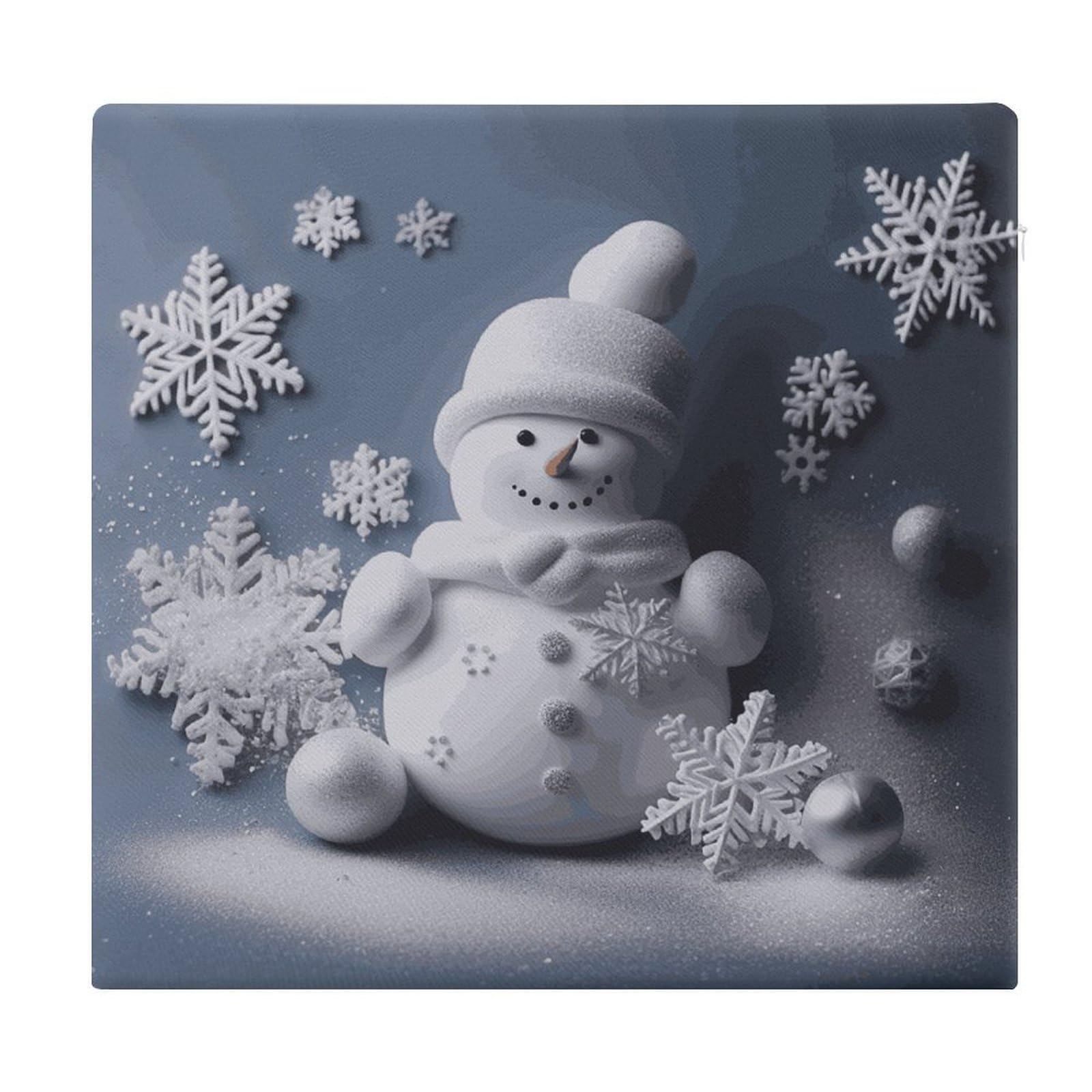 Cojines de espuma viscoelástica suave de alta densidad con motivos decorativos de copos de nieve