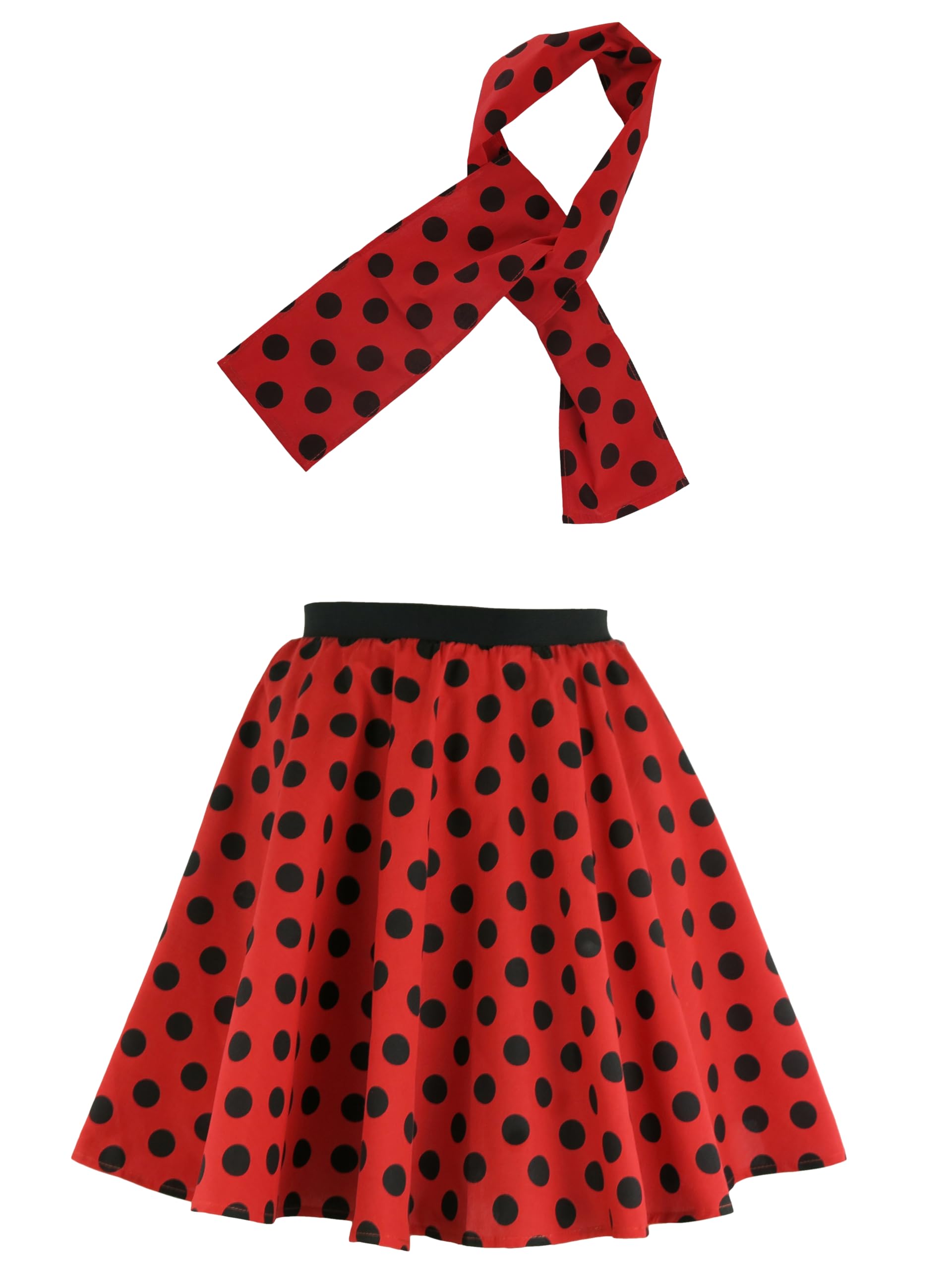 Brigitta Girls Polka Skirt and Scarf