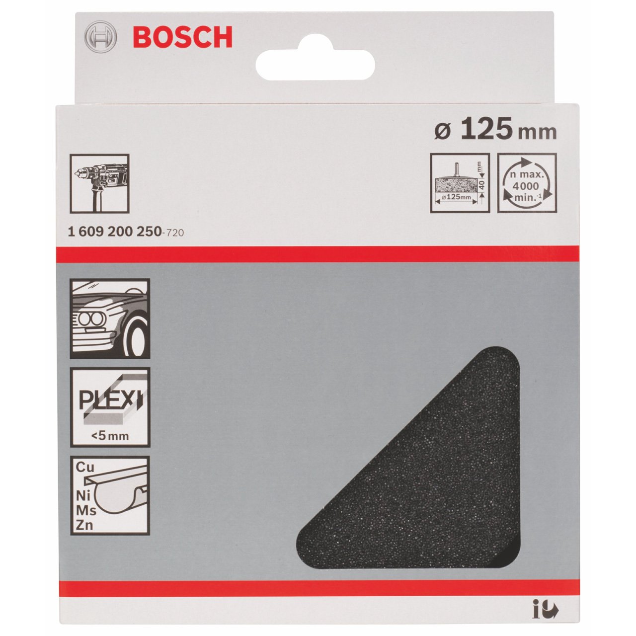 Bosch Professional Polierschwamm 125mm, 1 Stk.