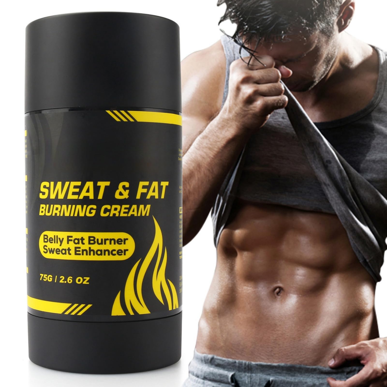 Belly Burner Sweat Enhancer Intense Sweat Enhancer Sweat Burning Cream, Achieve Fitness Goals Faster, Abdominal Focus, Thermogenic Effect, Easy Application, Quick Absorption, Moisture-Wicking