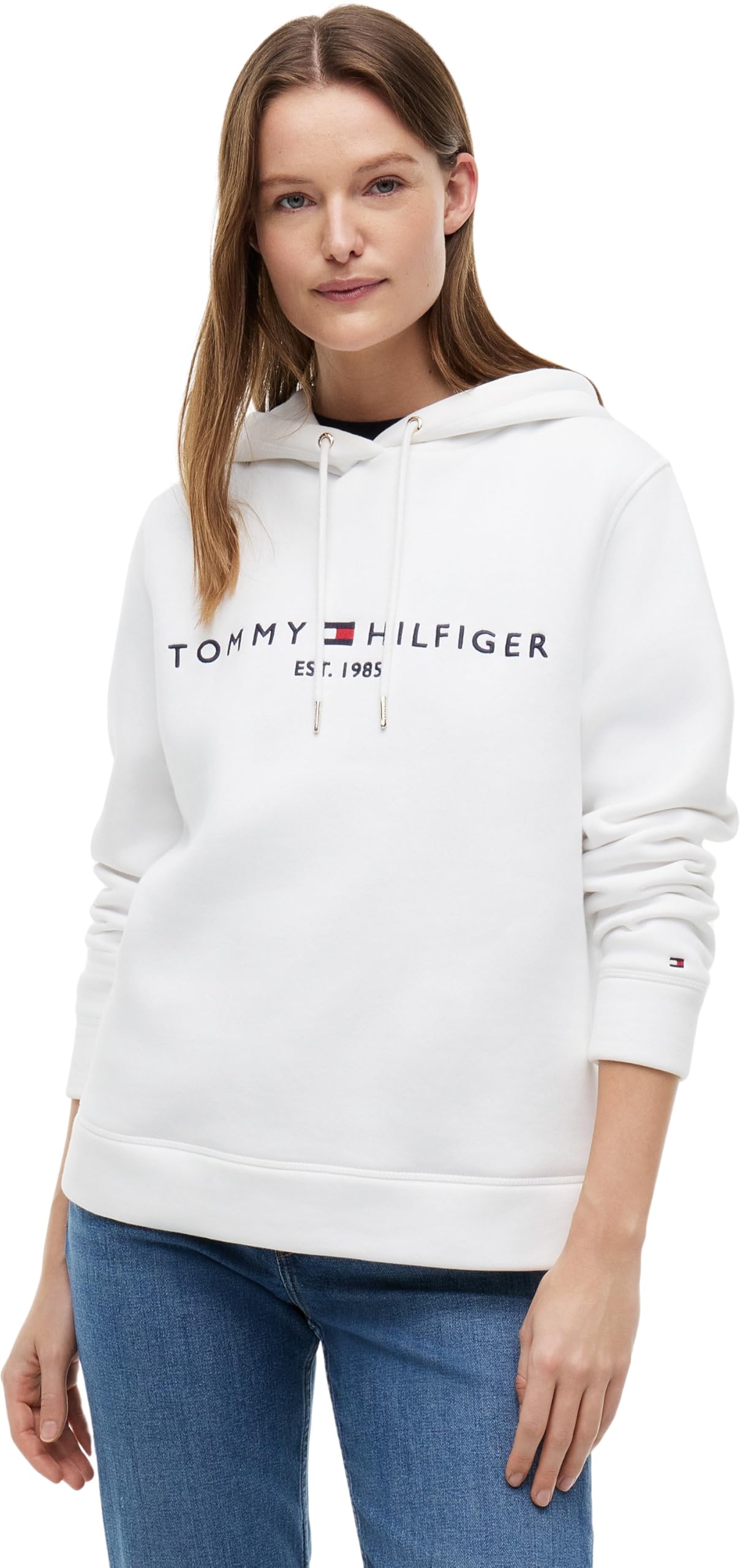 Tommy Hilfiger Women’s Heritage Hoodie, White (White), M