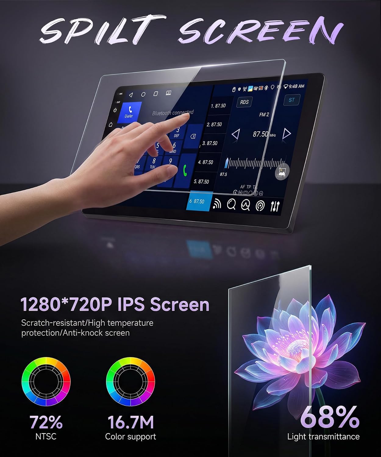 5Ghz WiFi Android 15 Car Radio for Mercedes Benz C-Class W204 C180 C200 C230 C250 C300 C350 2007-2011,9 Inch IPS Screen,32-Bnad EQ,Bluetooth,Wireless Carplay,Android Auto,USB Port,Backup Camera,2G+64G
