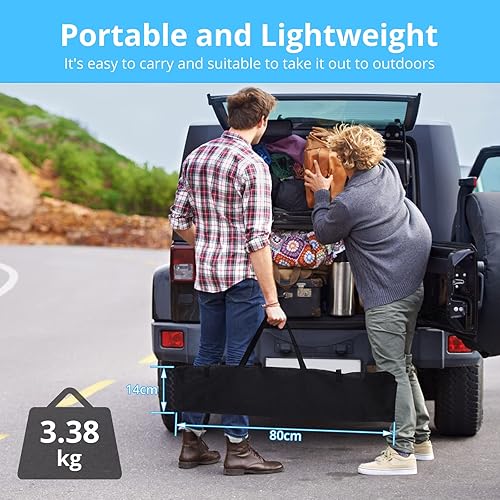 Miniatura 7 de Towallmark - Pantalla de proyector con soporte, pantalla de proyección portátil de 100 pulgadas, pantalla de proyección trasera y frontal HD 16:9 4K