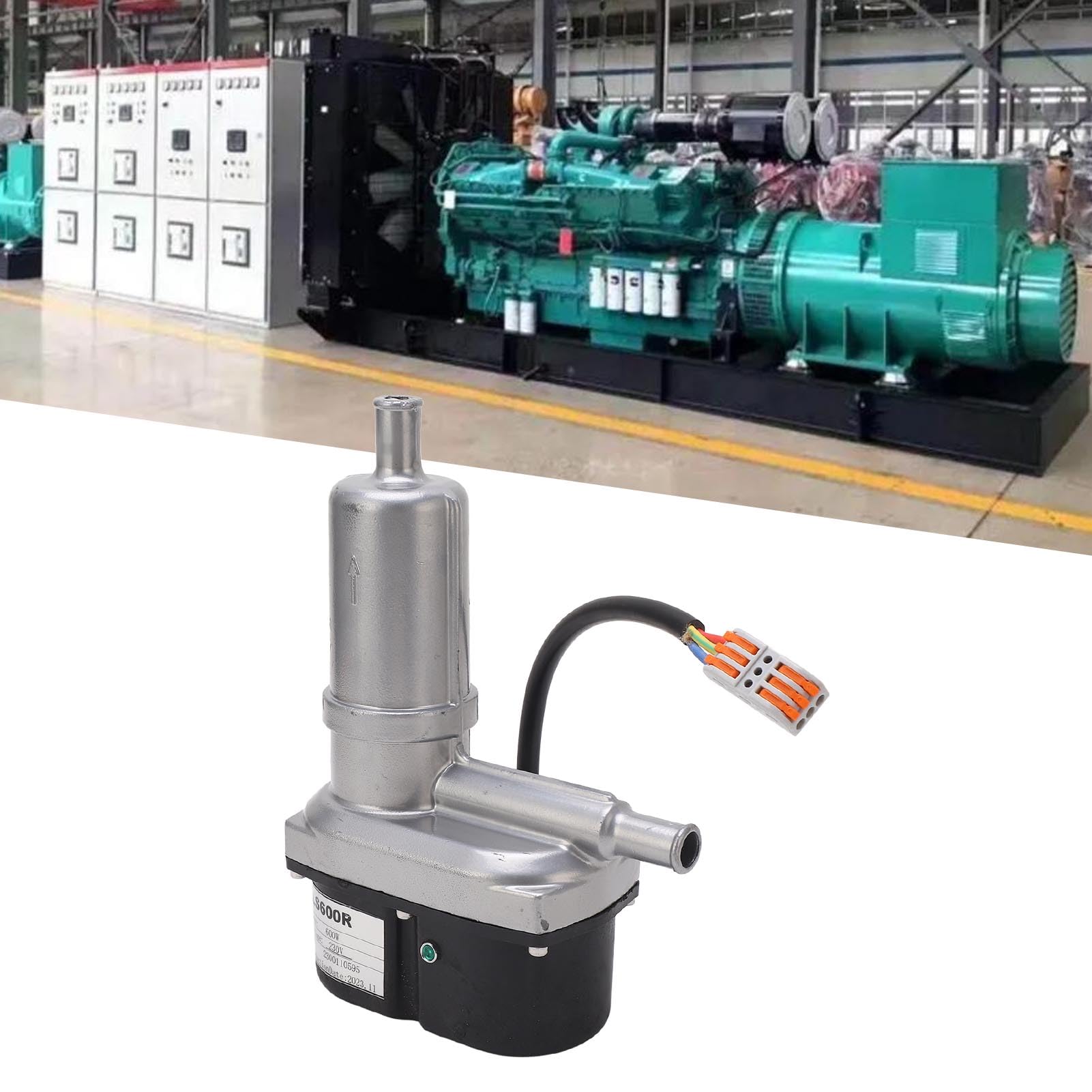 Oumefar Motorkühlmittelheizung, Kühlmittelvorwärmer, Motorblockheizung, 600 W, 230 V, Einstellbare Konstante Temperatur, Selbstzirkulation 35–50 °C, 16 Mm Einlassauslass für Gener
