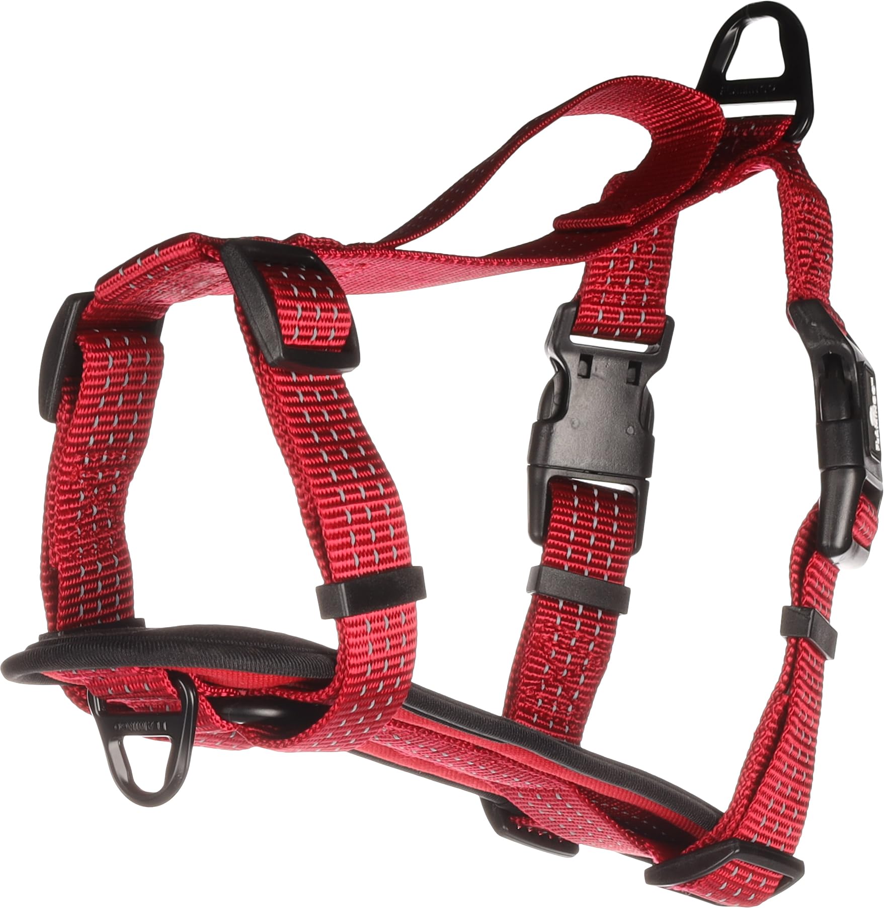 Harnais H ZORBA rouge taille S réglable 40 à 55 cm de large 25 mm