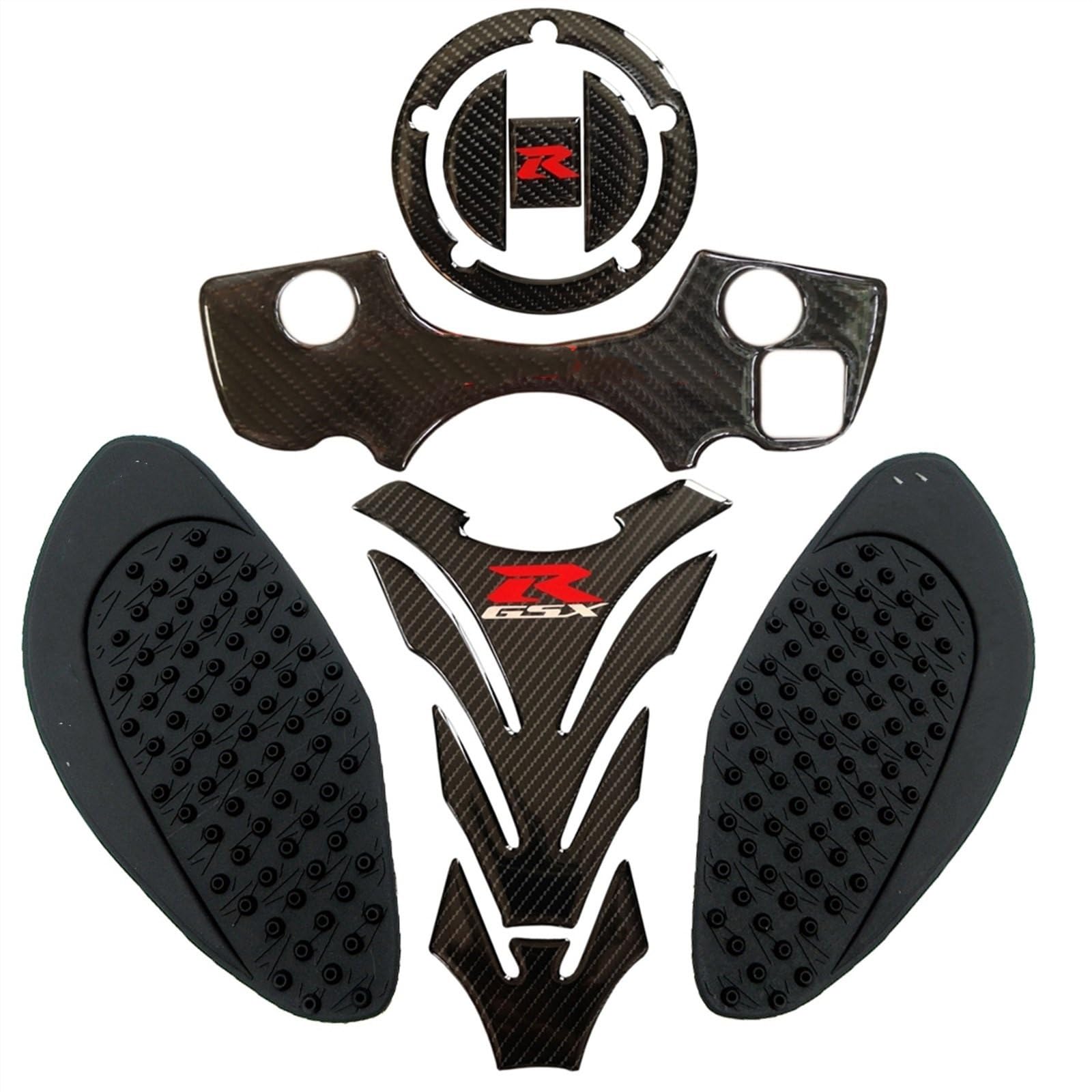 Dtsgcx Color8 Motorcycle Sticker Protection Fuel Grip Tank Mouth Gasket Side Decal For Suzuki Gsxr 1300 For Hayabusa 2008-2012(Color8)