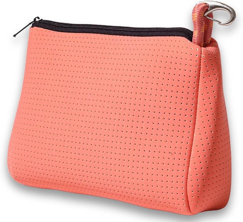 Necessaire de maquiagem POPUPS com zíper, neoprene, Blushing Pink, 27,31 cm x 19,69 cm x 12,7 cm