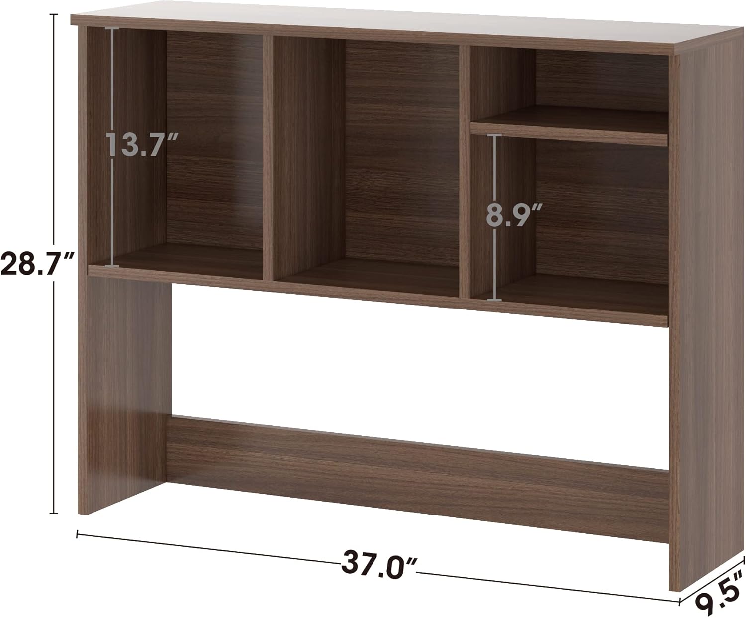 WAHEY Desk Bookshelf, Office Desktop Storage Rack Wood Display Shelf, HOFB014