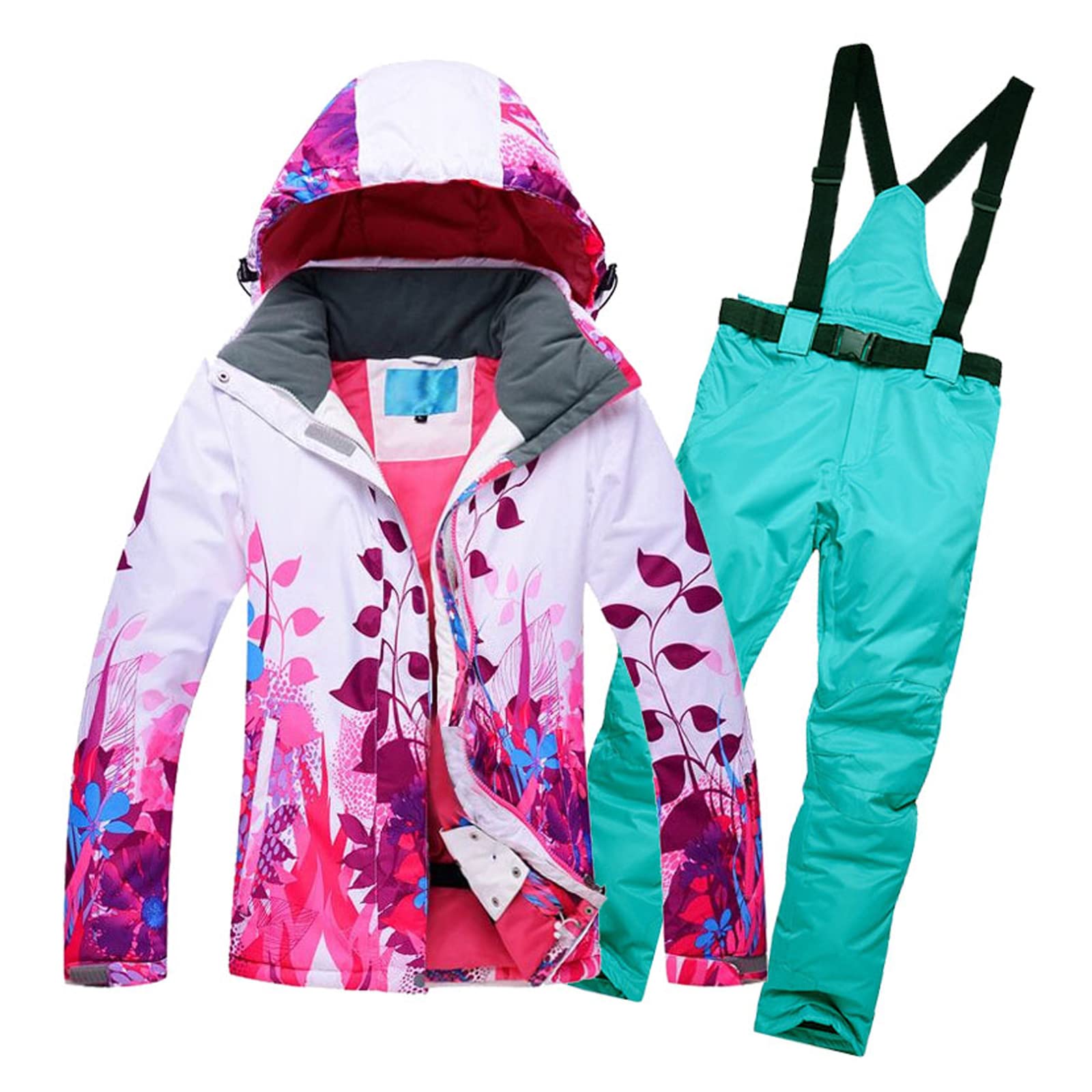 DZQUY Chaqueta De Esquí Impermeable Chaqueta Y Abrigo De Montaña Al Aire Libre De Lana A Prueba De Viento De Invierno con Capucha Abrigos De Snowboard con Múltiples Bolsillos