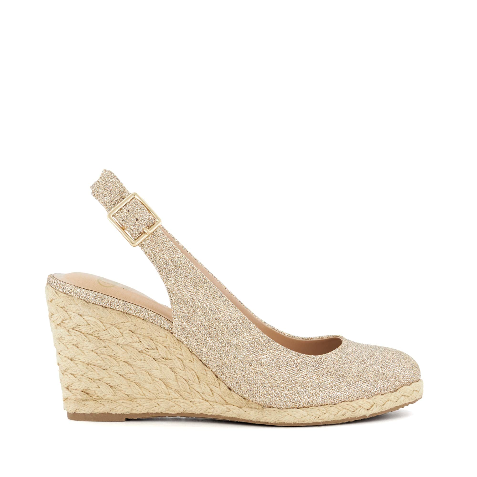 Dune Ladies CADIES Sling-Back Espadrille Wedges Size UK 8 Wedge Heel Rose  Gold: Amazon.co.uk: Fashion