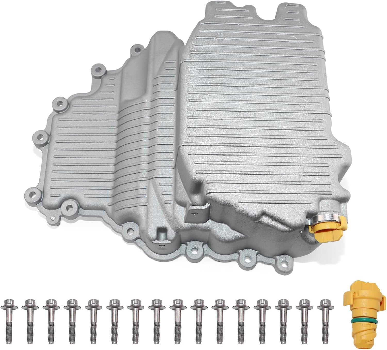 Upgraded Aluminum Engine Oil Pan Compatible with 2017-2019 Ford F-150 2018-2019 Expedition 2018 Lincoln Navigator 3.5L Replaces # HL3Z-6675-A HL3E6675AD