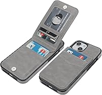 Vista 16 de KIHUWEY Compatible con iPhone 14 Funda Cartera con Soporte para Tarjeta de Crédito, Tapa de Cuero Premium con Cierre Magnético Atril Funda