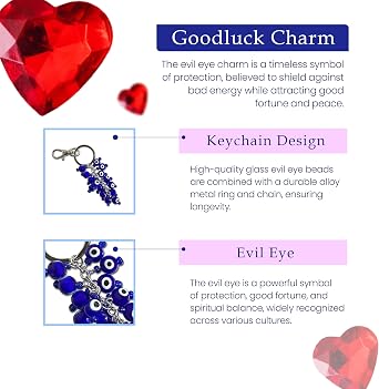 LUCKBOOSTIUM Evil Eye Cluster Keychain Ring