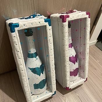 エンジェル　シャンパン　ドゥミセック　空箱、空瓶3本セット エンジェル シャンパン ドゥミセック 空箱、空瓶3本セット