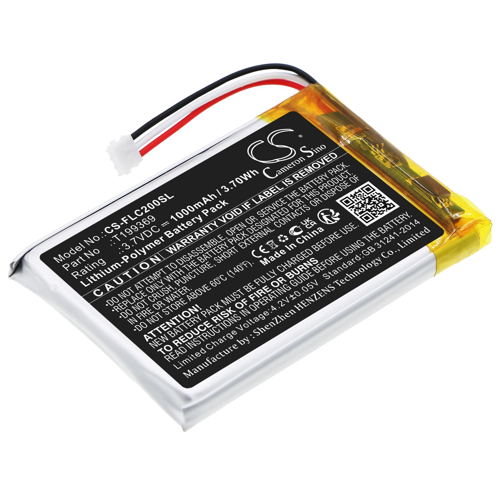 Tingen 1000mAh Battery Replacement for C2 C3 T199369 (3.7V)