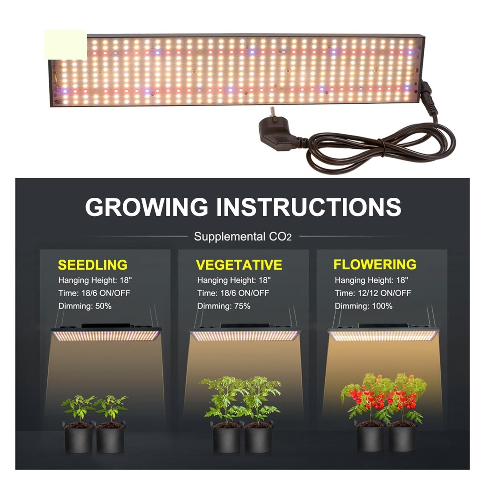 Oświetlenie LED do uprawy LM282B + 320W pełnozakresowe PhytoLamp lampa Bar UV IR włączanie/wyłączanie dla rośliny doniczkowe kwiaty Oświetlacz ogrodniczy