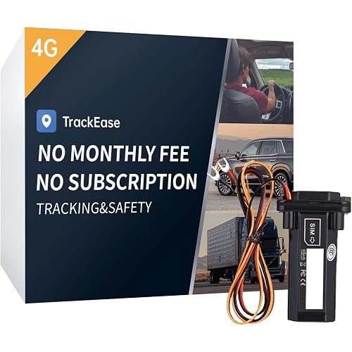 Wired GPS Tracker for Vehicles, No Monthly Fee, No Subscription with Real-Time Tracking, 4G SIM and Data Included, Trip History, GeoFence, Driving Alerts, IP67 Waterproof, Global Coverage