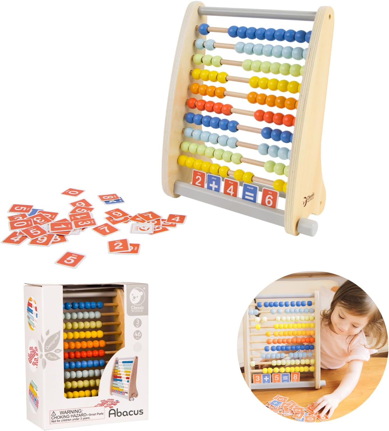 Classic World Abacus, 11-inch Length