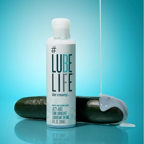 Miniatura 9 de LubeLife Jizzy Juice - Lubricante grueso y cremoso para hombres, mujeres y parejas, aspecto y sensación realistas, fórmula híbrida, lubricante