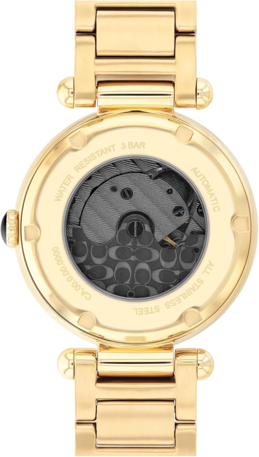 COACH Cary Women’s Automatic Watch – Link Bracelet – 2-Hand Movement – Crystal Bezel - for Day or Night wear, Gift for Her - 34mm - Image 3