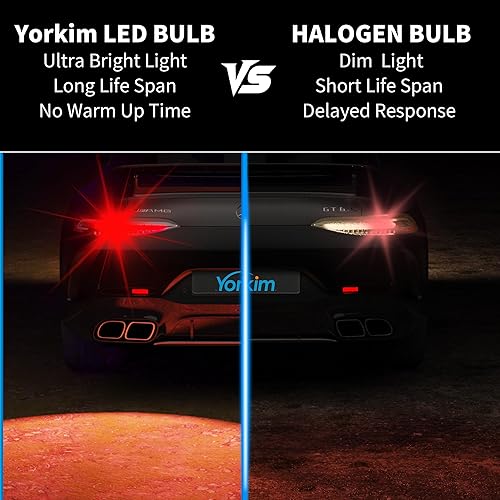 Miniatura 10 de Yorkim Bombilla LED 7440 de luces rojas brillantes, bombillas LED T20, bombillas LED 7443, bombillas LED 7441, luces LED W21W, 7444 bombillas, para