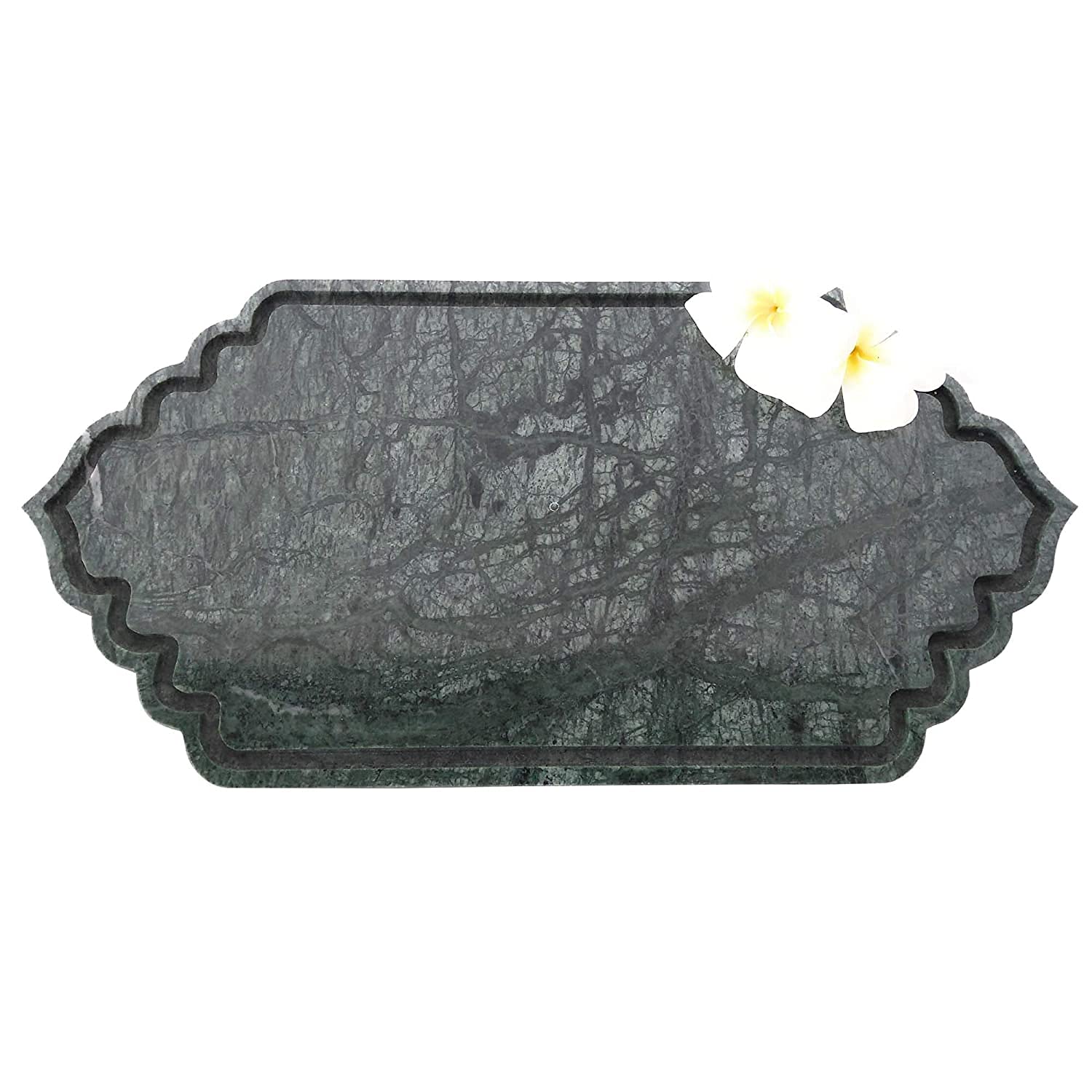 Stone Essential Green Marble Platter/Food Serving Tray for Kitchen, Dining and Gift - Image 5 thumbnail