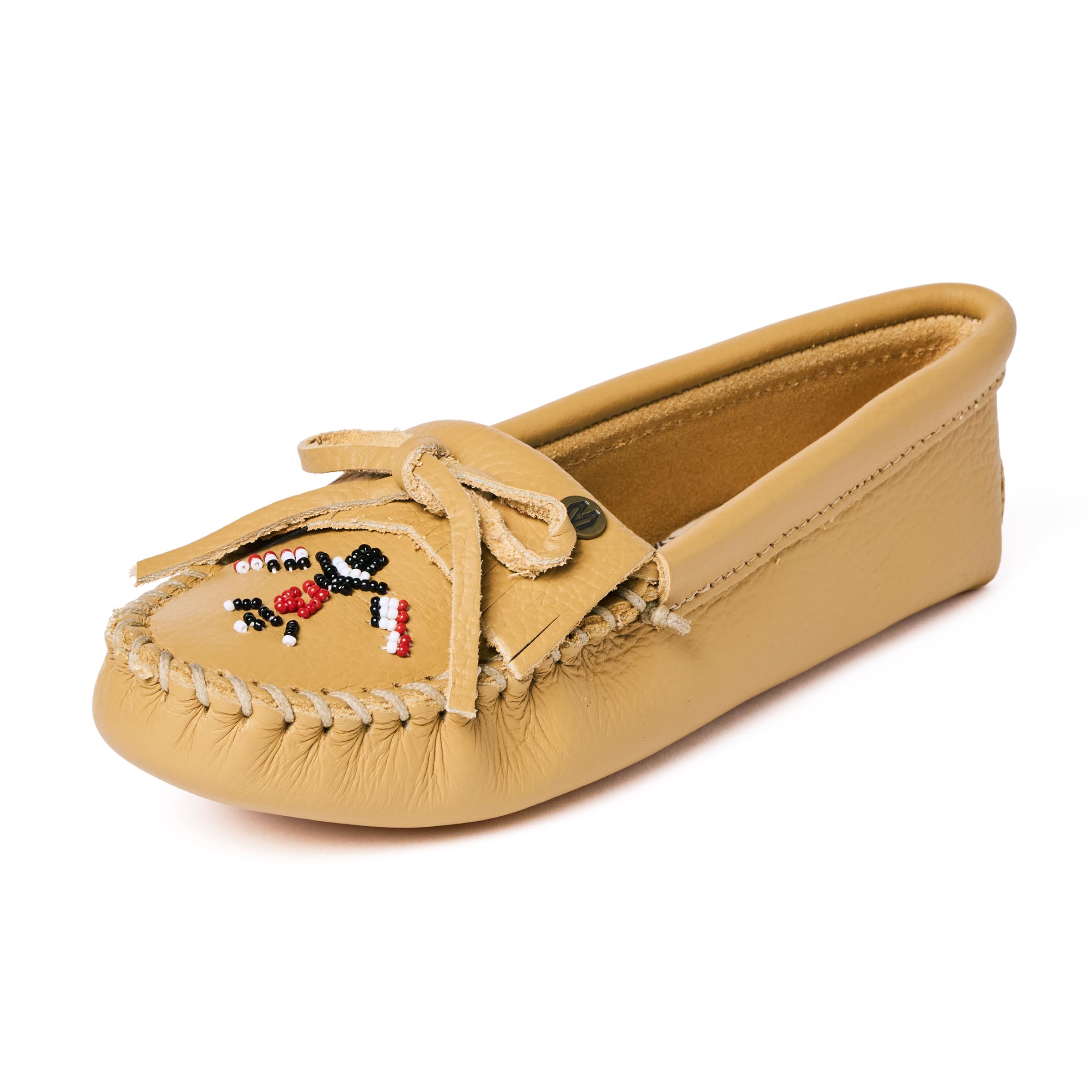 Minnetonka Women's Thunderbird Animikii Soft Leather Sole Beaded Moccasins