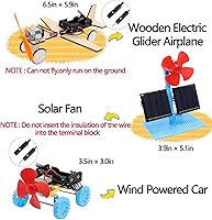 Vista 8 de 4 in 1 Solar Power & Electric Motor STEM Kits,Science Experiment Projects for Kids Beginners,Electronic Assembly Solar Powered Toy Kit,DIY