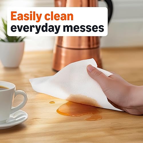 Miniatura 6 de Yaxa Basics Toallas de papel de hojas flexibles de 2 capas, 12 rollos básicos = 40 rollos regulares, valor diario con 150 hojas por rollo