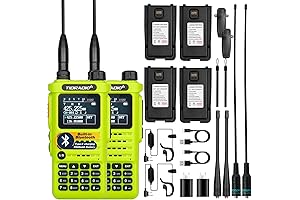 TIDRADIO H8 GMRS Handheld Radio Green, 2-Pack Full Kit
