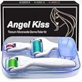 Derma Roller for Face, Body, Scalp, Beard - Angel Kiss 4 in 1 Titanium Microneedling Roller Set