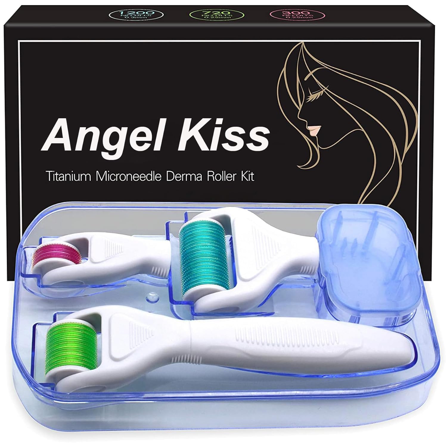 Amazon.com: Derma Roller for Face, Body, Scalp, Beard - Angel Kiss