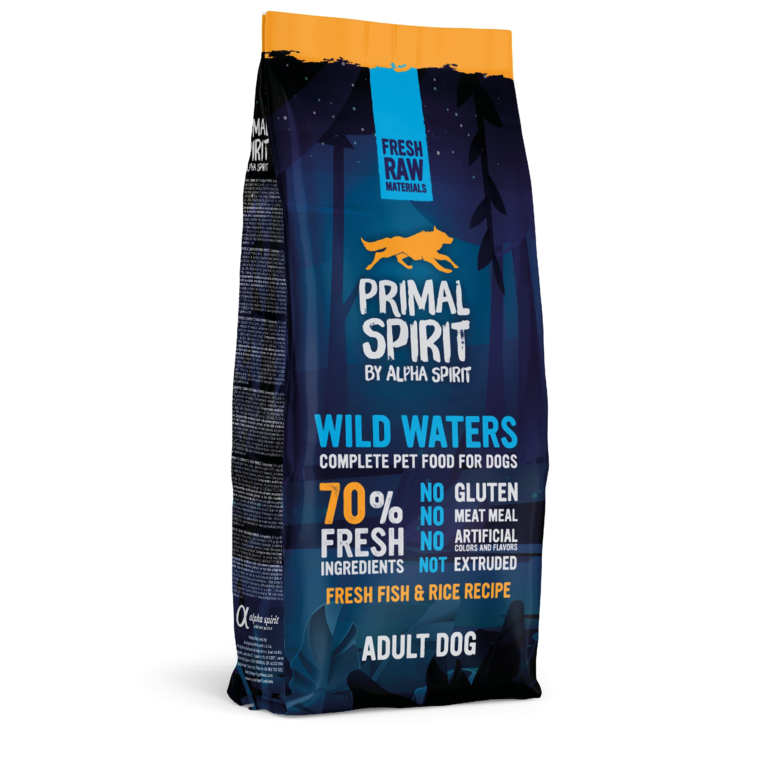 Primal Spirit 70% Wild Waters Adult Cani Cibo 12 kg Multicolore