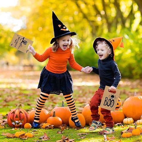 Miniatura 6 de WEEPA Bolsa de regalos de Halloween, 24 bolsas de Halloween para dulces, bolsas de regalo de Halloween, bolsas de regalo de papel a granel para niños