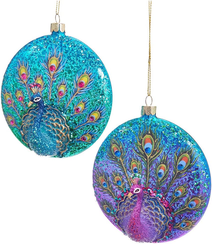 Golden Plumage Peacock Duo in Gold Relief Ornament by M Alk - Fine Art America