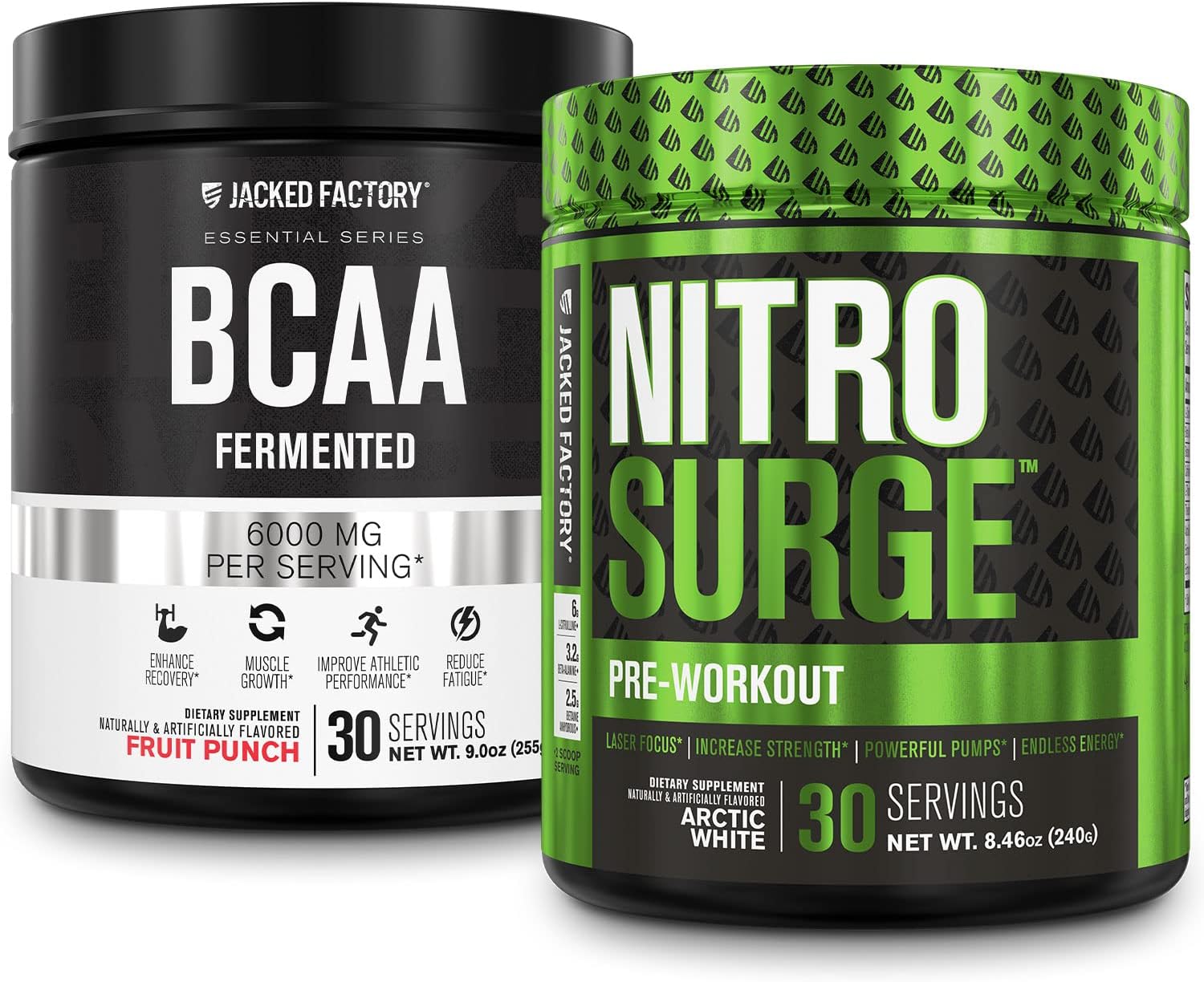 Jacked Factory Nitrosurge PreWorkout in Arctic White