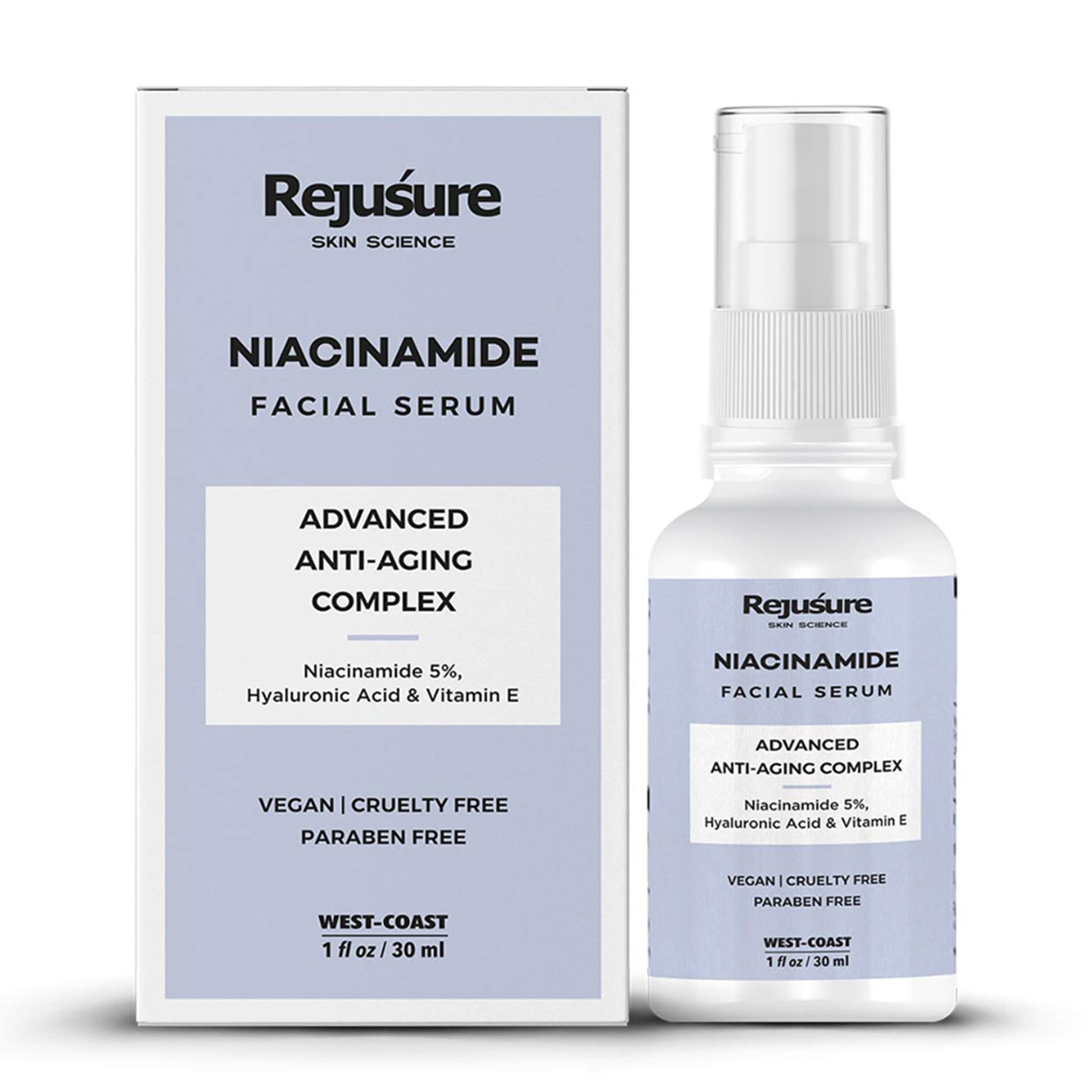 Rejusure 5% Niacinamide for Acne Marks, Blemishes, Dark Spot Face Serum for Oily & Acne Prone Skin, 30 millilitre