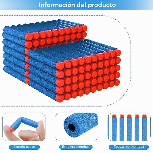 Foto 3 de 7 de 120 Piezas Dardos para Nerf, Dardos de Espuma de Recarga para Nerf N-Strike Elite Series Lanzadores
