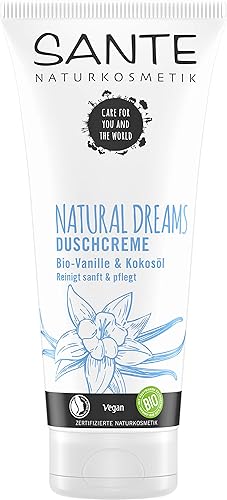 SANTE Naturkosmetik Natural Dreams Duschcreme Bio-Vanille & Bio-Kokosöl, vegan, verwöhnendes
