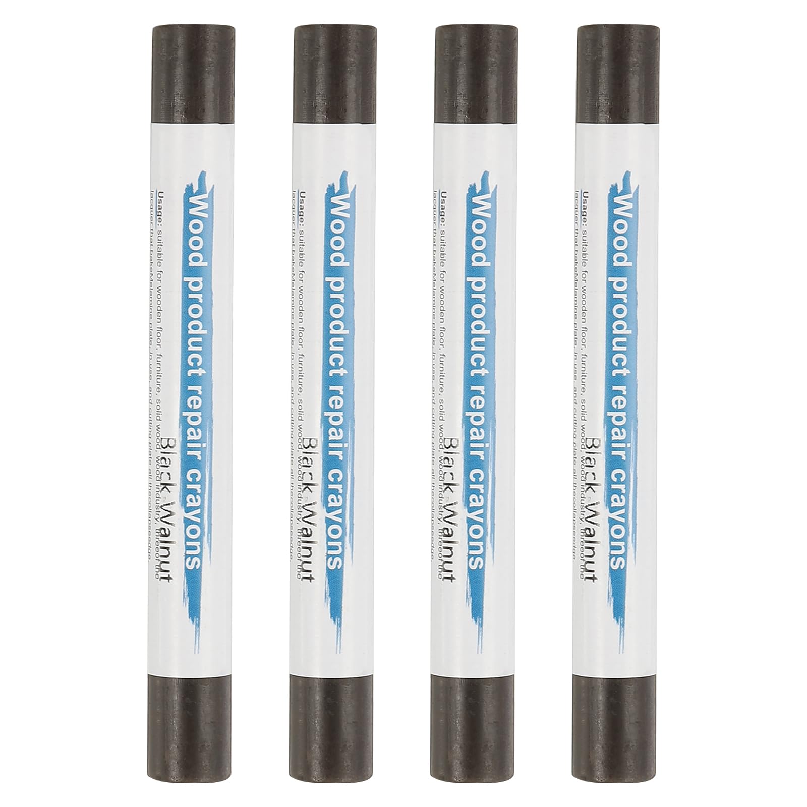 PATIKIL Furniture Repair Crayons, 4 Pcs Wax Wood Filler Sticks Wood Wax Crayons for Scratches Wood Floor Holes Tables Black Walnut