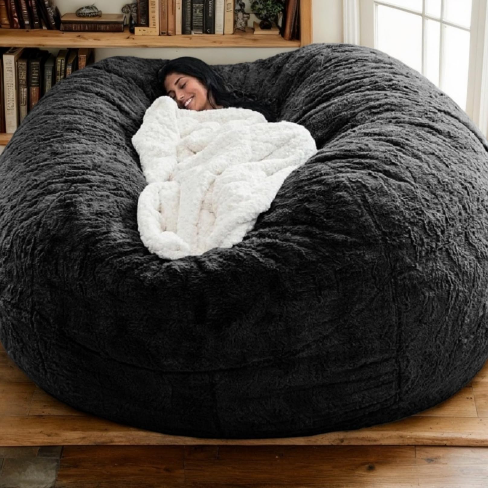 Bean Bag Hülle Velours Zipp Modern Für Erwachsene Teenager Lesesessel Aufbewahrung Spielzeug Waschbar Große Beanbags Für Erwachsene Sofa Bett,E,130 * 60cm