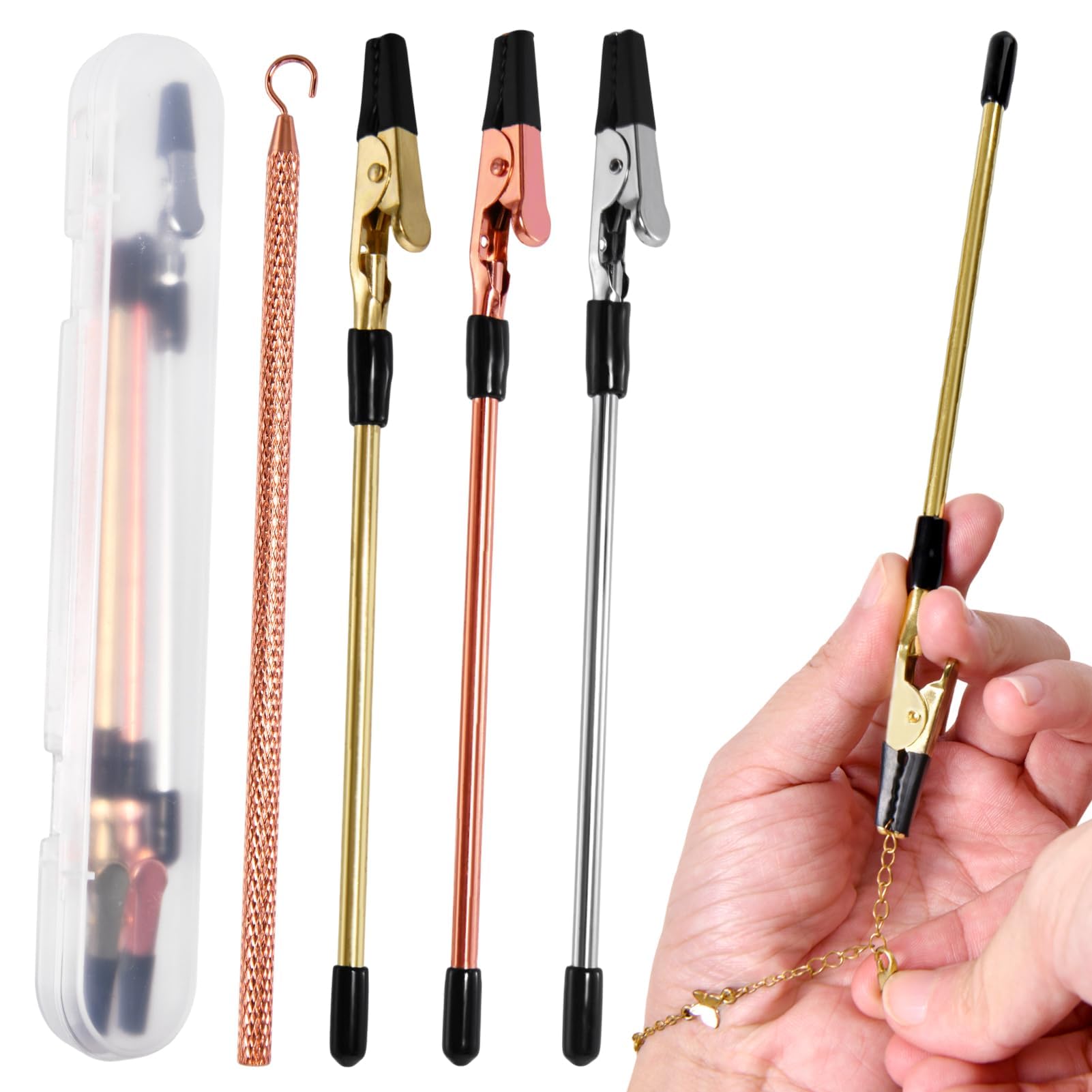 4Pcs Bracelet Helper Tool,Bracelet Helper to Put on Yourself,Jewelry Fastening Tools,Wearing Tool Aid Assistance for Necklace Watch Clasps Zippers Crafts Arthritis Elderly